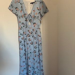 Blue floral jumpsuit
